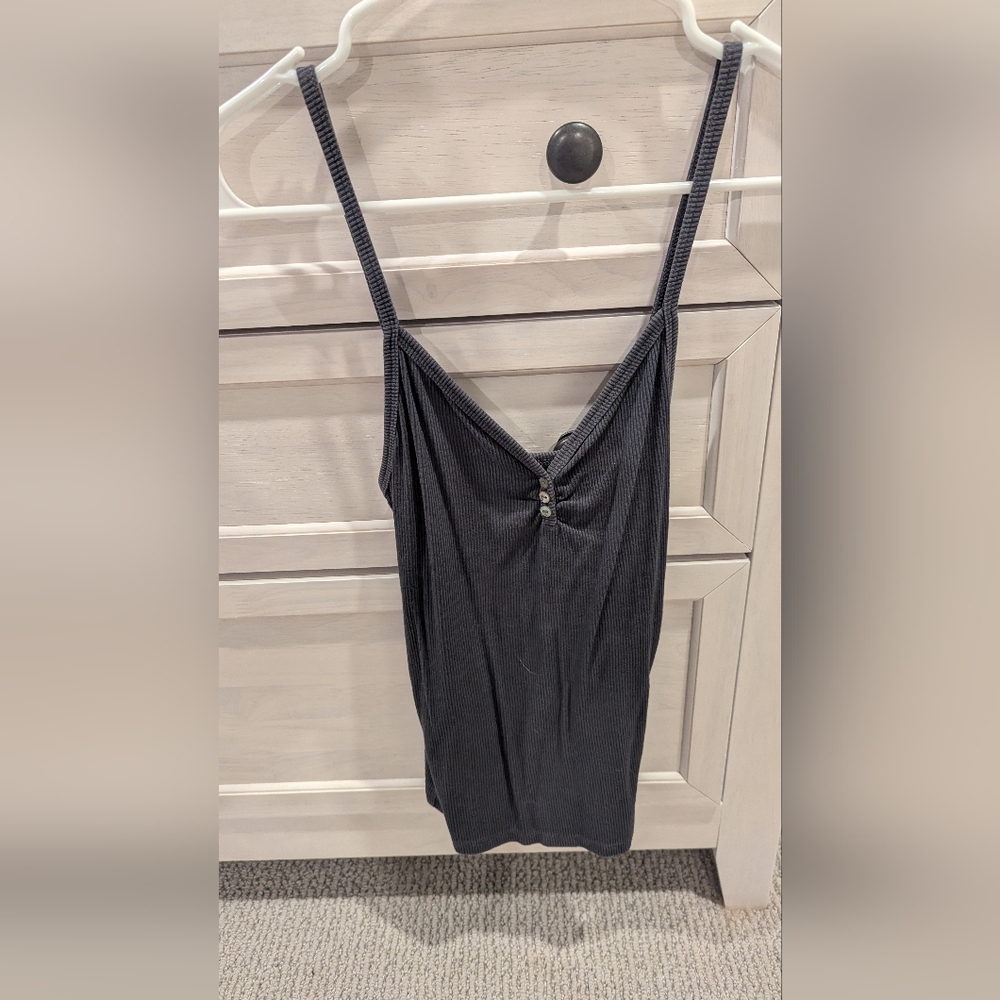 American Eagle Outfitters Black Ribbed Camisole